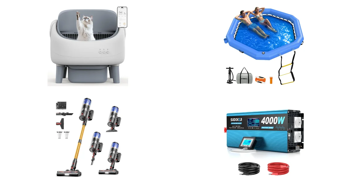 Neu heute bei Amazon: Selbstreinigende Katzentoilette Offen und mehr am 04.09.2026