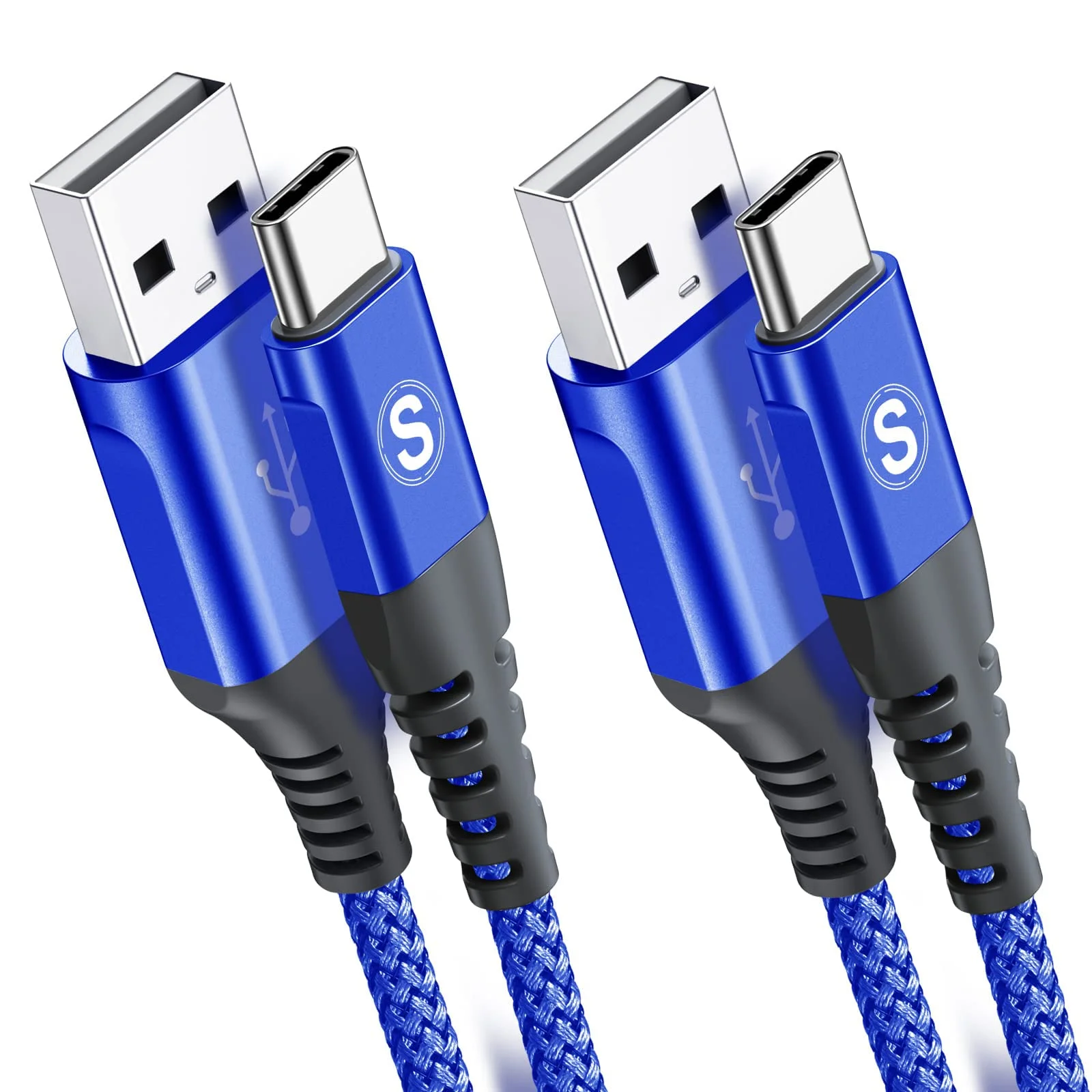 sweguard USB C Kabel 3.1A [2Stück 2m] Schnellladung,Ladekabel USB C Nylon Type C Kabel für Samsung Galaxy S25 S24 S23 S22 S21 S20 Plus/Ultra/FE,iPhone 15 16 Pro Max,Note20,A72 A71 A52 A51,M31 M30s M20