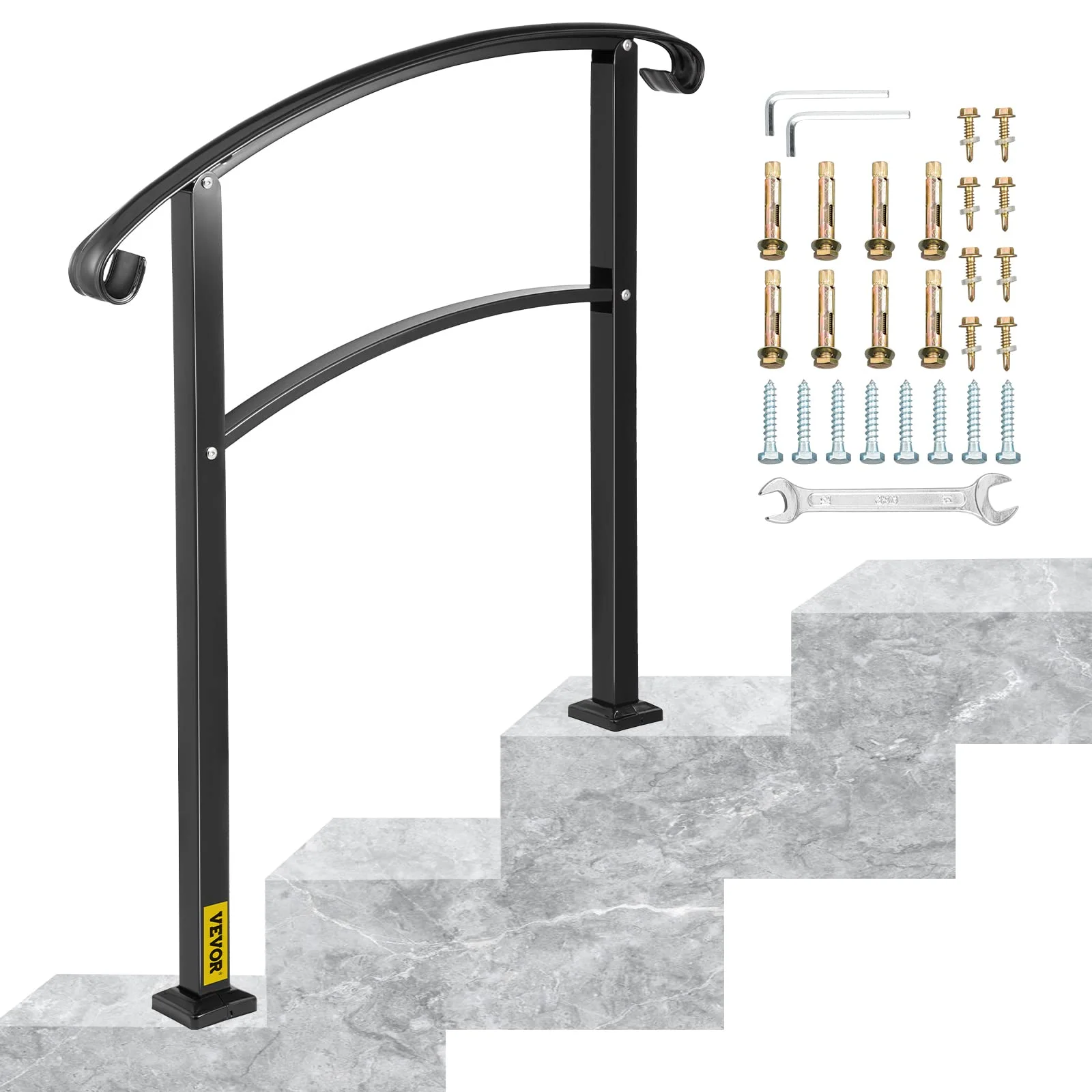 VEVOR 244 cm Sliding Door Fitting I-shaped Sliding Door System with 2-Piece Rails 150 kg Load Capacity Running Rail Ideal for Sliding Doors with Door Thickness of 32-45 mm, Door Width of 1.12 - 1.32 m