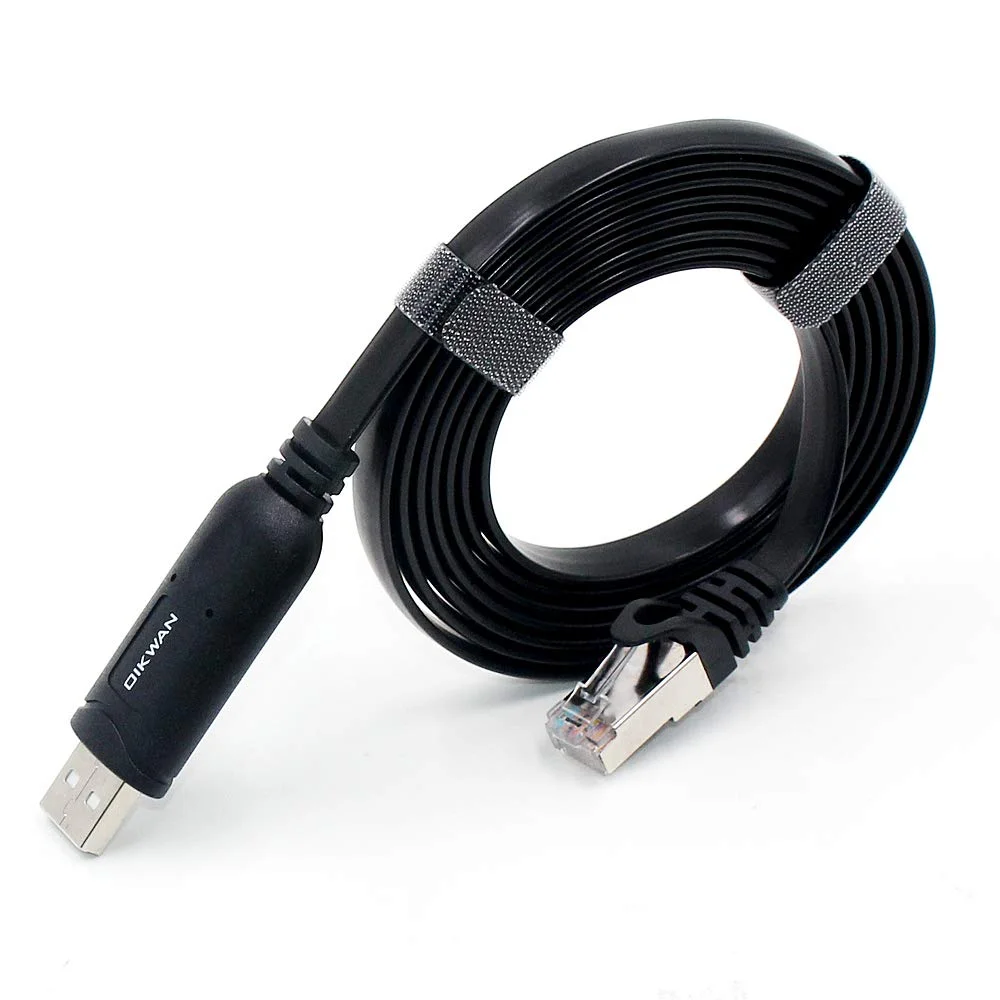 OIKWAN USB-Konsolenkabel, 1,8 m, USB auf RJ45-Kabel, unverzichtbares Zubehör, kompatibel mit Cisco, NetGEAR, Ubiquity, LINKSYS, TP-Link Router/Switch für Laptops unter Windows, Mac, Linux, FTDI Chip