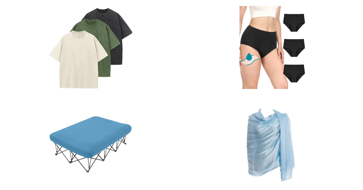 Amazon Blitzangebote 05.09.2026: Oversized T-Shirts und Periodenunterwäsche bis zu 20€