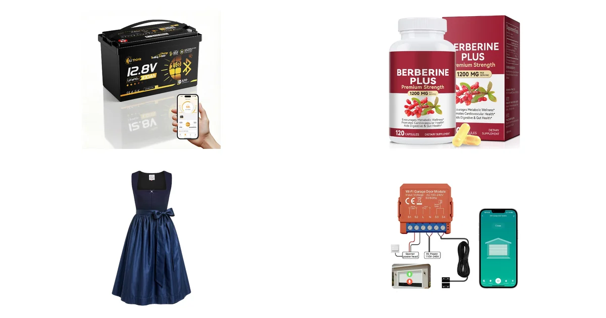 Top-Produkte bei Amazon Blitzangebote am 05.09.2026: LiFePO4 12V 100Ah Akku & Berberin