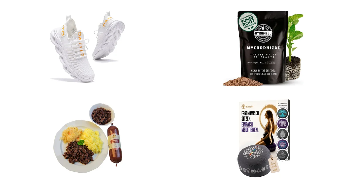 Amazon Blitzangebote am 05.09.2026: DYNAMO Mykorrhiza-Impfmittel und DANNTO Laufschuhe