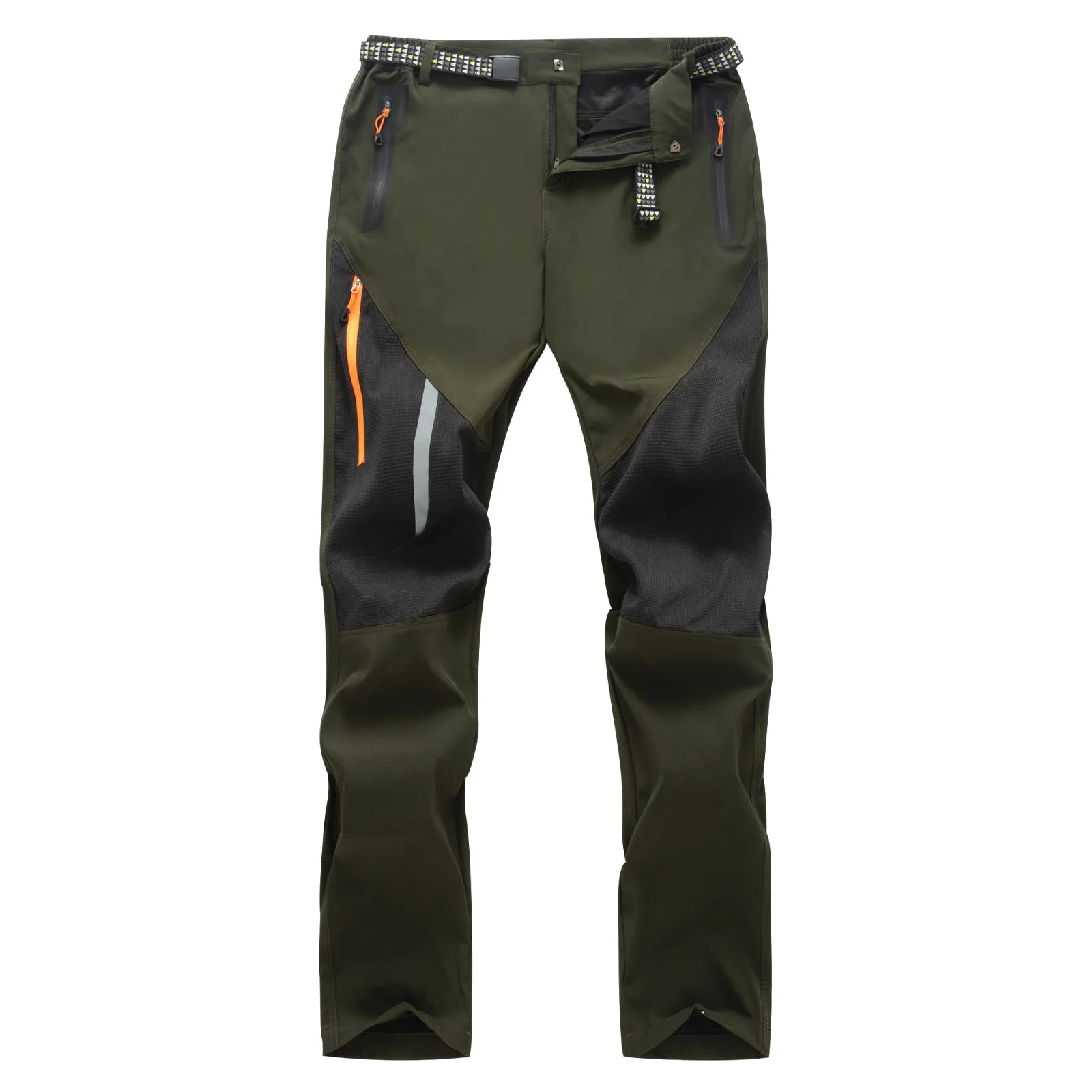 LY4U Herren Wanderhose, Leichte Schnell Trocknende Wanderhose, Männer Outdoor Atmungsaktive Wasserabweisende Hose mit Reißverschlusstaschen