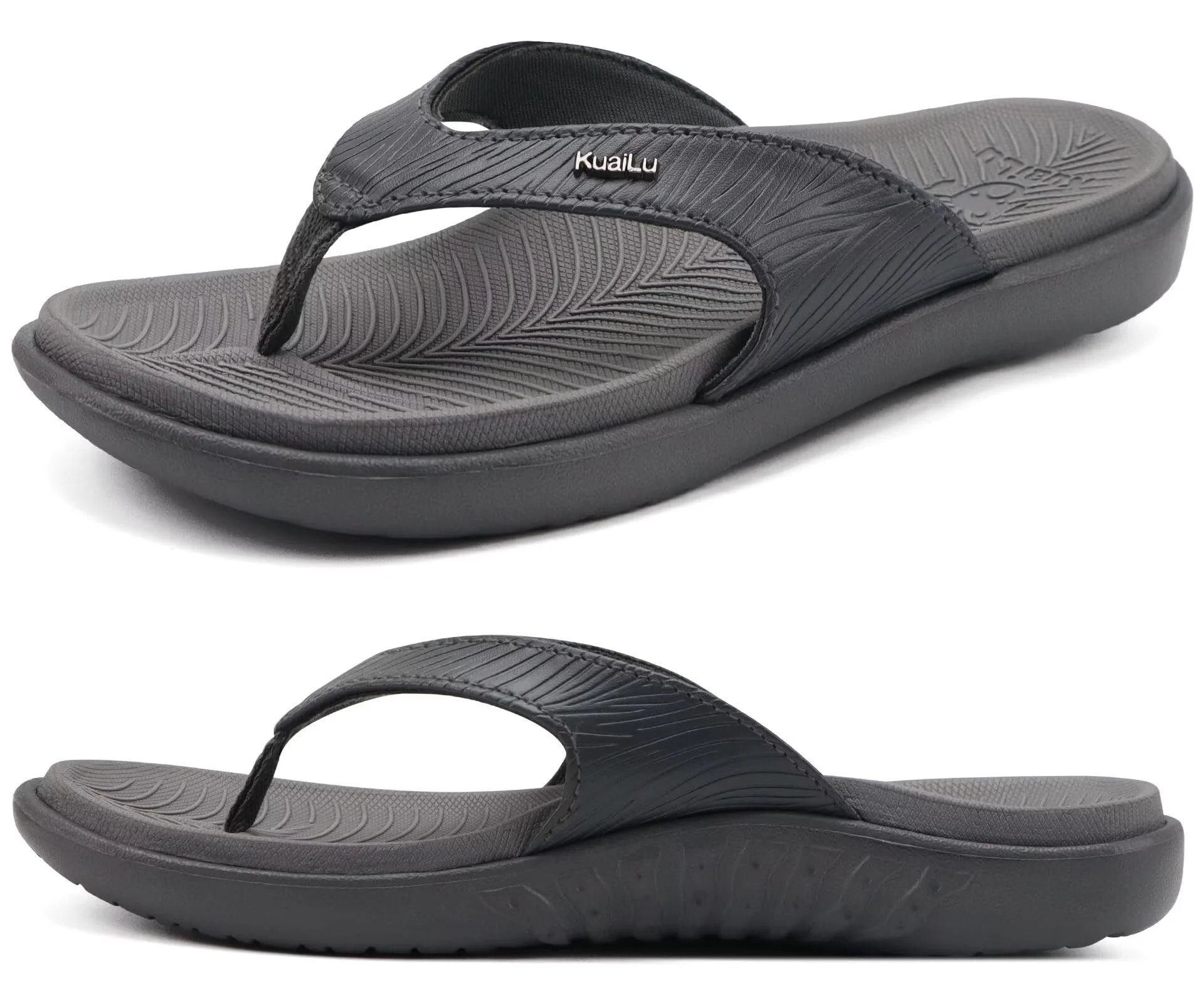KuaiLu Flip Flops Damen Orthopädische Yoga Mat Sandalen Mit Arch Support | Frauen Sommer Casual Slip On Beach Zehentrenner Leichte Toe Post Outdoor Slides