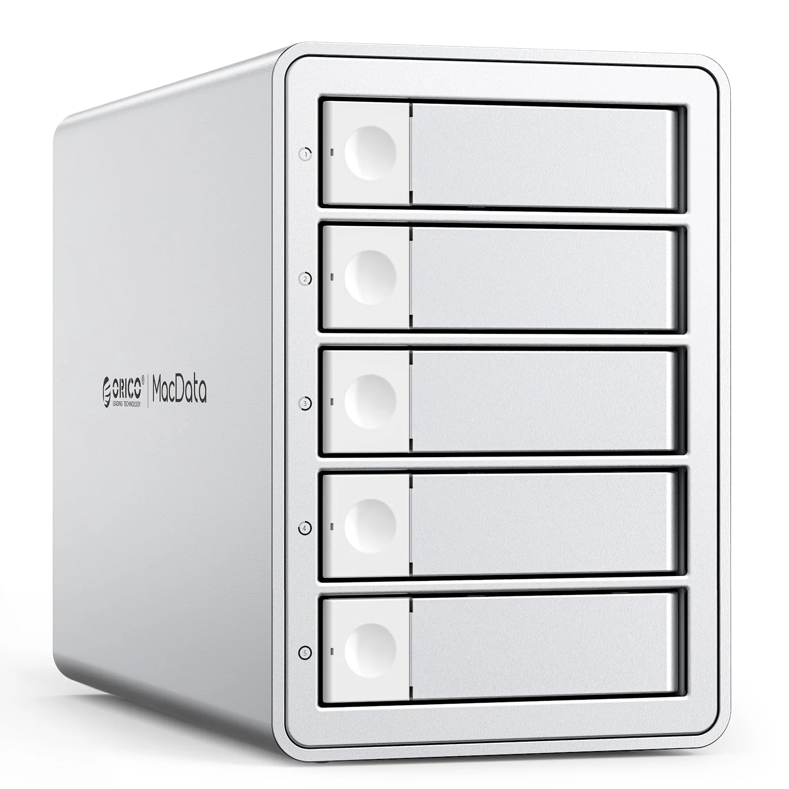 ORICO 5 Bay RAID Externe Festplattengehäuse für 2,5/3,5 Zoll SATA HDD/SSD bis zu 5X 22TB, USB3.0 Type-B Festplatten Dockingstation, Unterstützt RAID 0/1/3/5/10/PM (9958RU3)