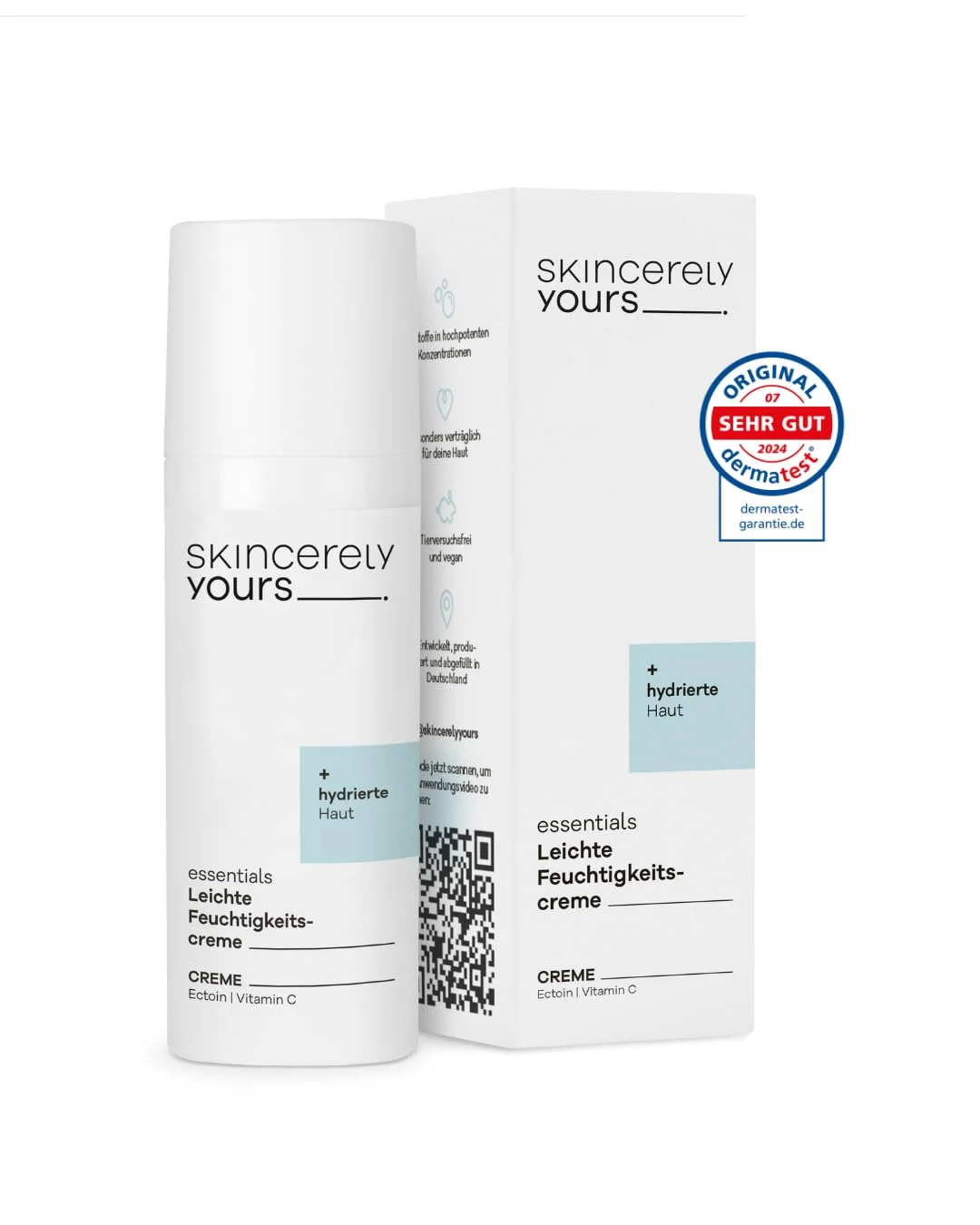 Skincerely Yours Leichte Feuchtigkeitscreme 50 ml I Mit Ectoin & Aquaxyl™ | Federleichte Pflege für samtig weiche Haut: spendet Feuchtigkeit, beruhigt & reduziert Rötungen. Für alle Hauttypen geeignet.