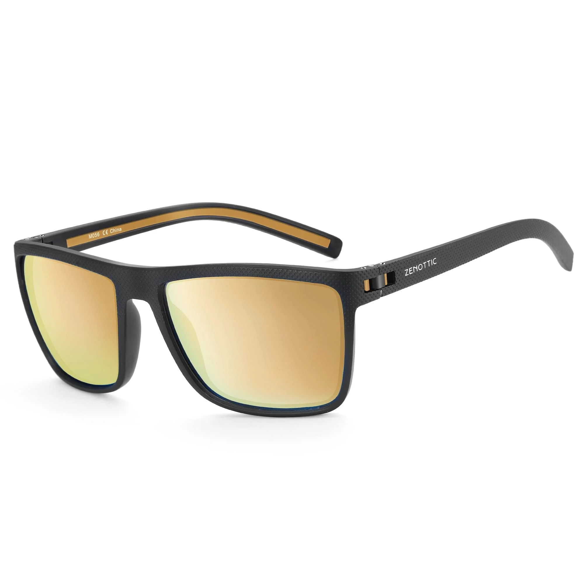 ZENOTTIC Sonnenbrille Herren Polarisiert Leichte TR90 Rahmen UV400 Schutz Quadrat Sonnenbrille