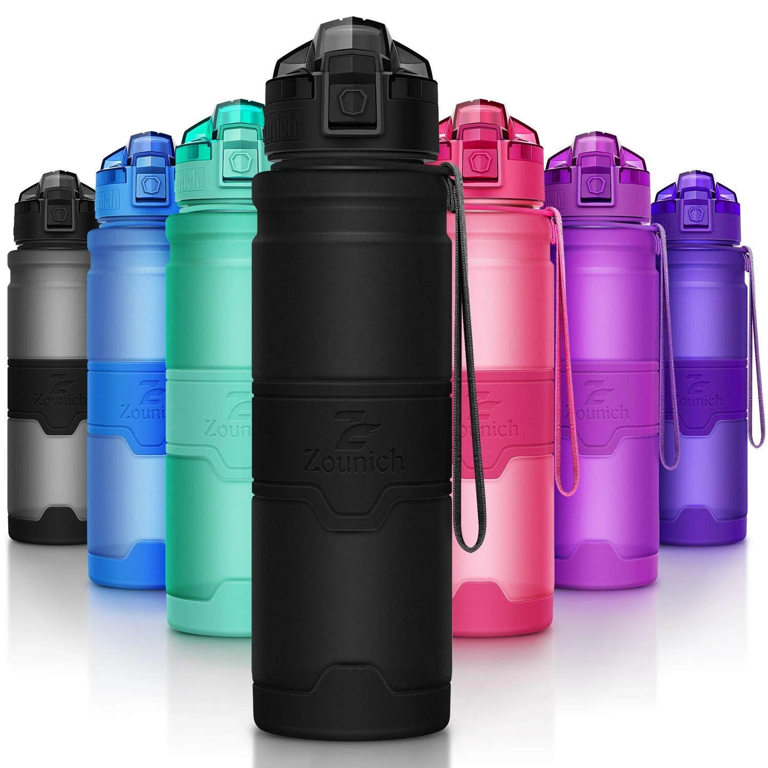 Zounich Drinking Bottle Sports BPA-Free Water Bottle with Filter | Water Bottle for Sports, Fitness, Children, School, University, Bicycle, Outdoors