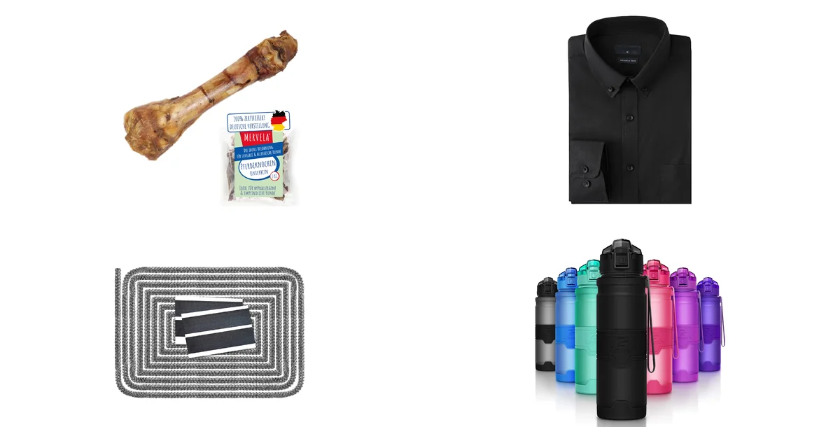 Amazon Blitzangebote am 08.09.2026: Meewasin Herren Hemd Langarm und MERVELA Pferdeknochen