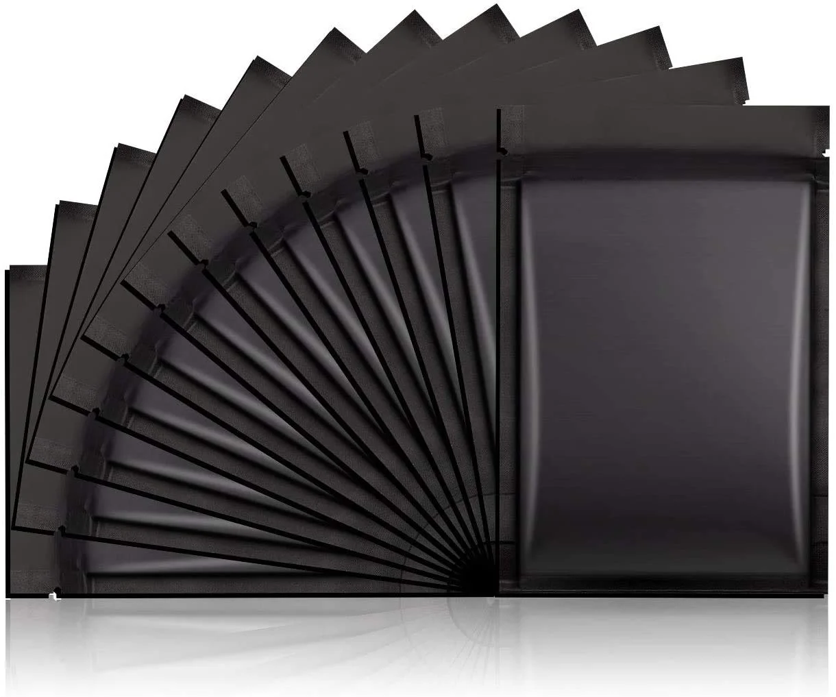 LINMAGCO Mylar-Beutel, wiederverschließbar, Druckverschlussbeutel für Lebensmittel, Schmuck, Elektronik, selbstverschließend, mattschwarz, 7,6 x 10,2 cm, 200 Stück