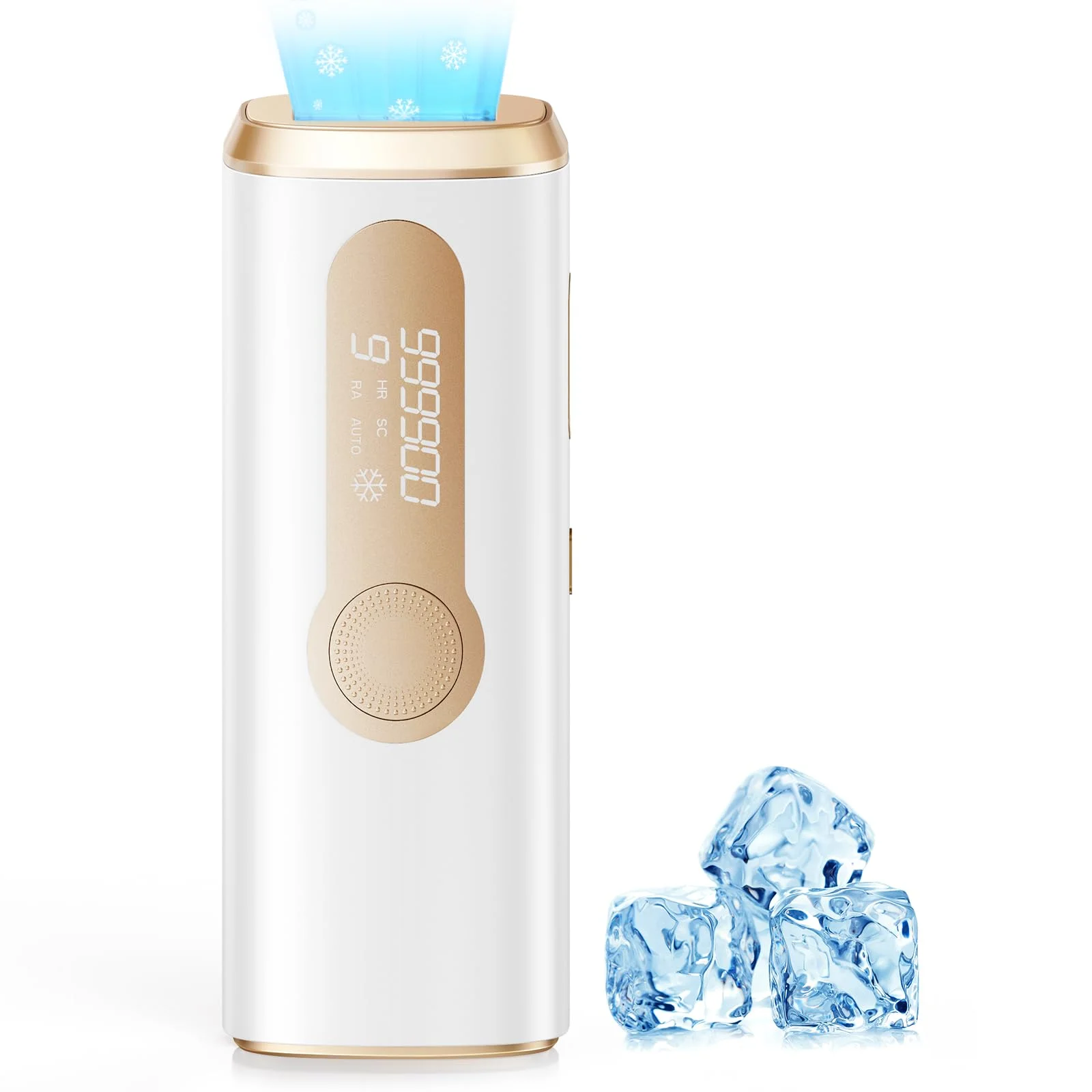 Haarlosy IPL Geräte Haarentfernung Laser für Damen und Herren – 10 °C Eiskühlkontakt zu Hause für Schmerzfreie und Langanhaltende Ergebnisse, 86% Haarreduktion in 3 Wochen für Körper, Beine, Bikini