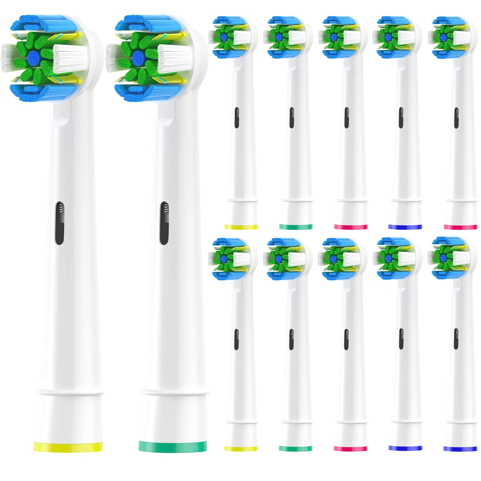 WENS Aufsteckbürsten Kompatibel mit Oral b Braun Elektrische Zahnbürste, Zahnbürstenköpfe Geeignet für Oral-B Pro1000/2000/3000/5000/Vitality und mehre, Floss Weiß12er