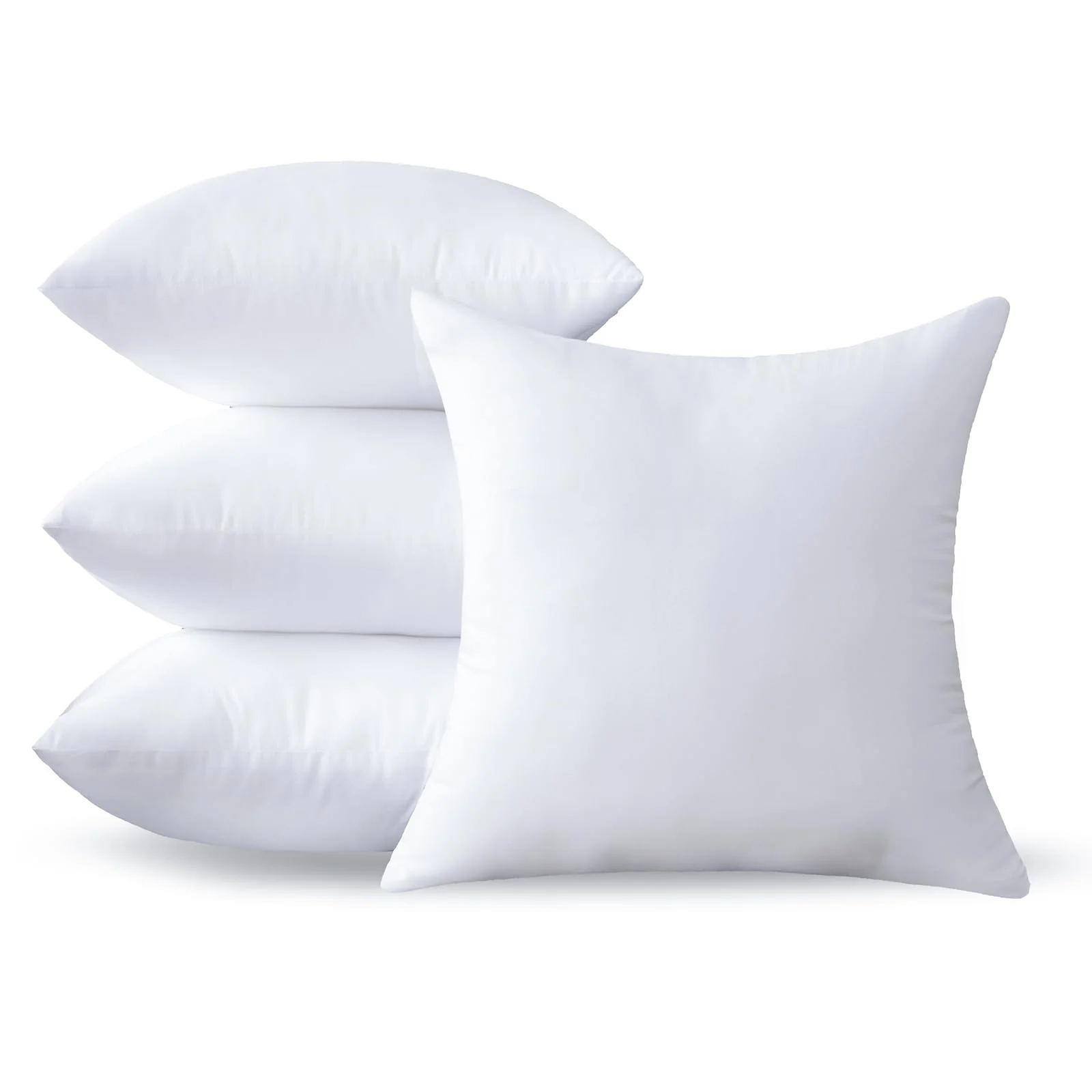OTPIPCS 4er Set Kissenfüllung 45x45 cm Hochwertige Innenkissen für Sofakissen Dekokissen Kopfkissen und Zierkissen Atmungsaktive Füllung für Sofa Couch und Wohnzimmer, weiße