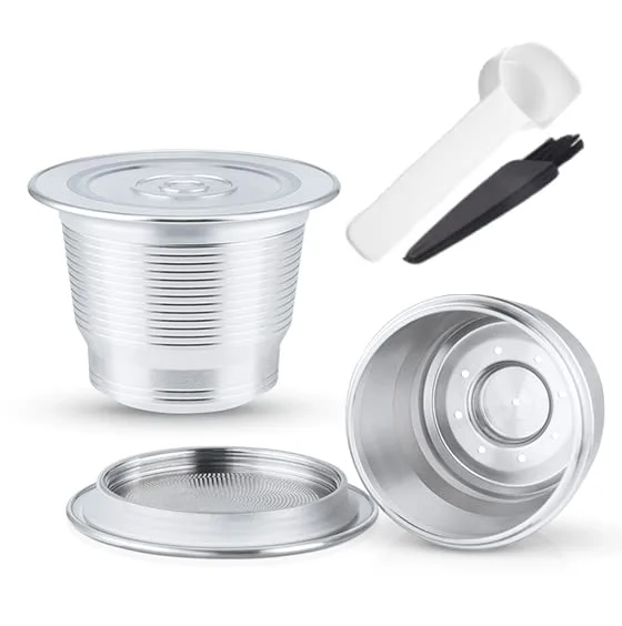 Nachfüllbarer Kaffeepadfilter aus Edelstahl, 2 Stück, für Nespresso Originlline
