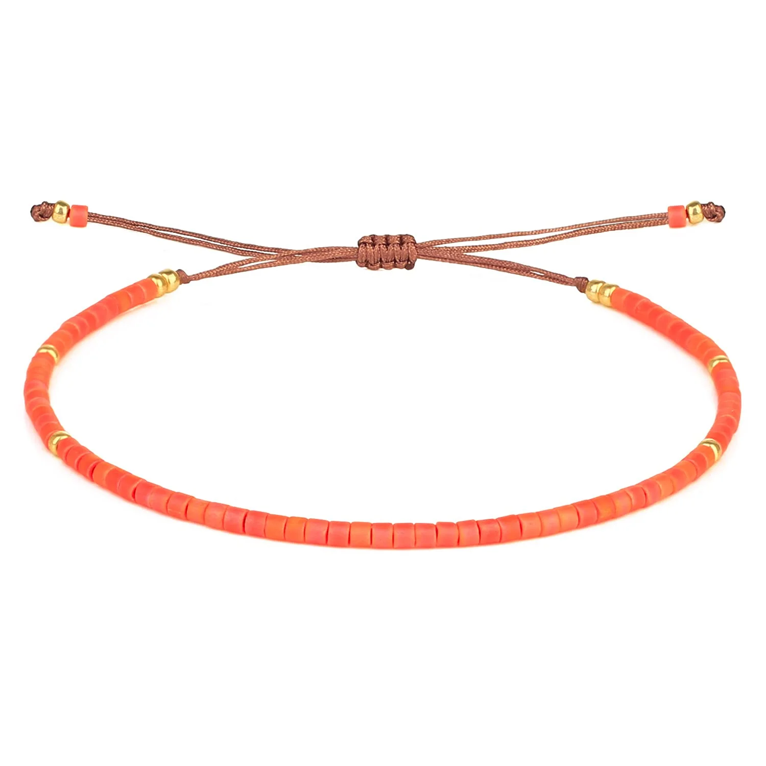 KELITCH Bunte Armbänder Perlen Minimalistisches Stoff Freundschaftsarmband Mode Einstellbar Damenarmbänder
