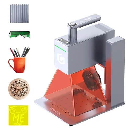 LONGER Ray5 Mini LasergraviermaschineHochgeschwindigkeits-Lasergravur mit Wi-FiNot-Aus Sicherhei